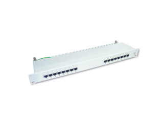 Panneau 19 pouces, T+T, 16x RJ45 STP, 1UH
